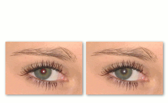 this animated GIF tutorial showing how to fix red eye using GIMP step-by-step